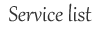 Service list